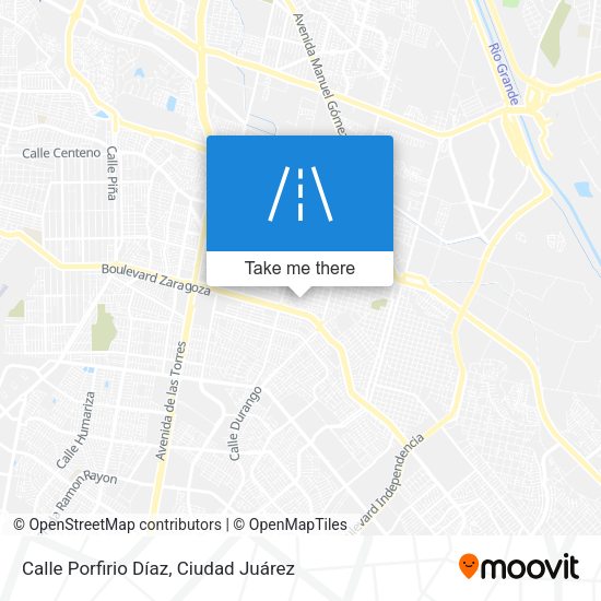 Calle Porfirio Díaz map