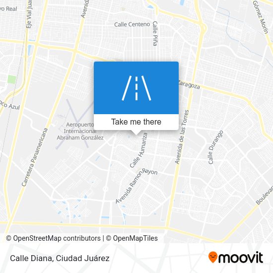 Calle Diana map