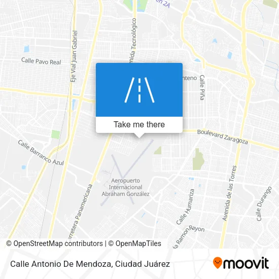 Mapa de Calle Antonio De Mendoza