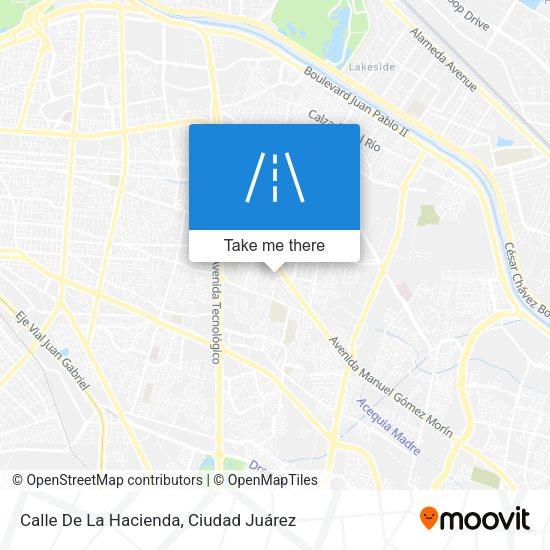 Mapa de Calle De La Hacienda