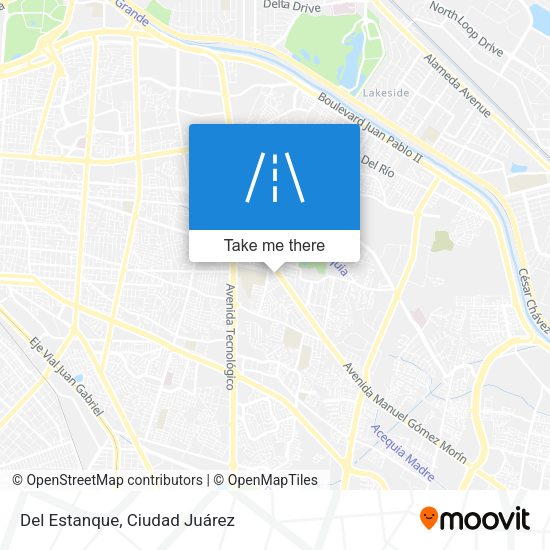 Del Estanque map
