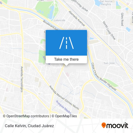 Calle Kelvin map