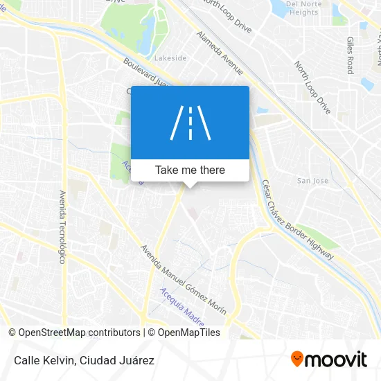 Mapa de Calle Kelvin