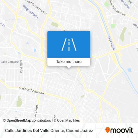 Calle Jardines Del Valle Oriente map