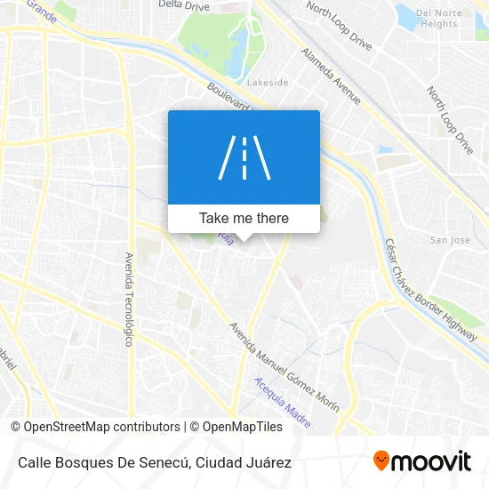 Mapa de Calle Bosques De Senecú