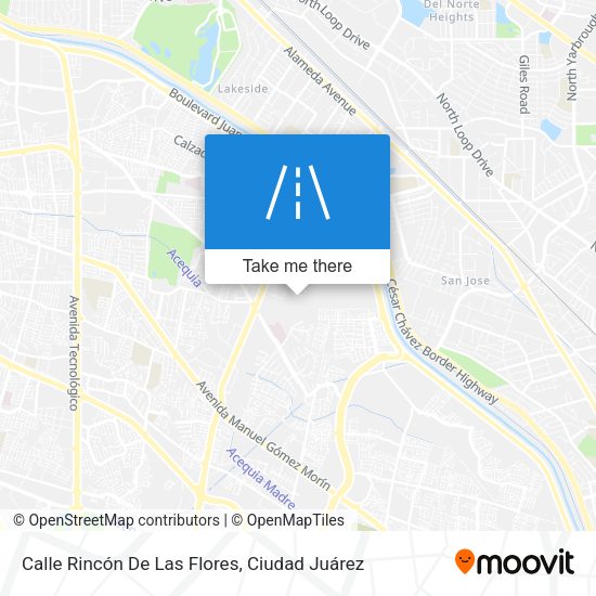 Mapa de Calle Rincón De Las Flores