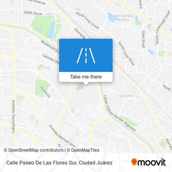 Mapa de Calle Paseo De Las Flores Sur
