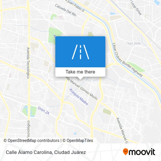 Mapa de Calle Álamo Carolina