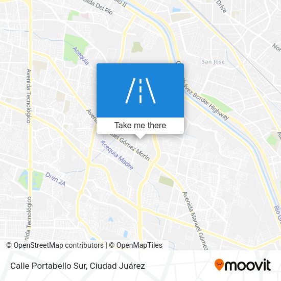 Calle Portabello Sur map