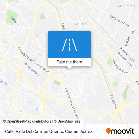 Calle Valle Del Carmen Oriente map