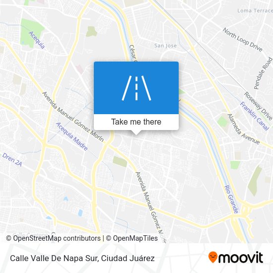 Calle Valle De Napa Sur map
