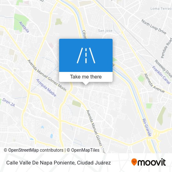 Calle Valle De Napa Poniente map