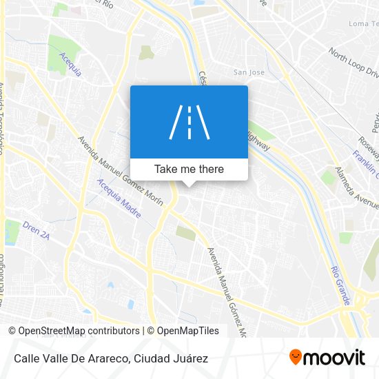 Calle Valle De Arareco map