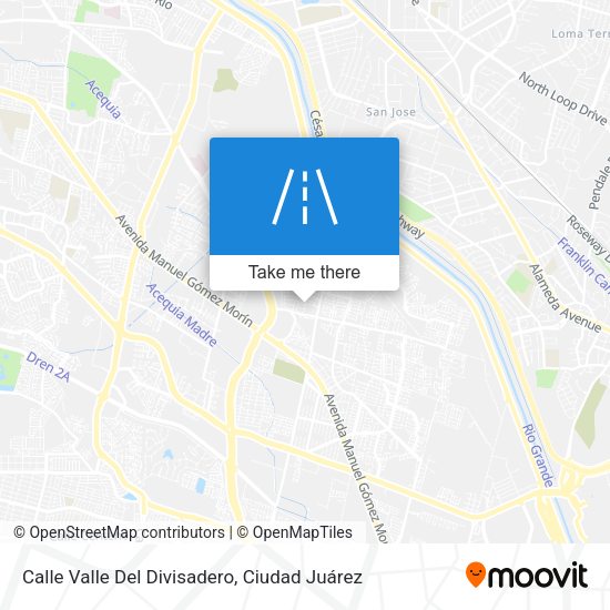 Mapa de Calle Valle Del Divisadero