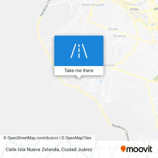 Calle Isla Nueva Zelanda map