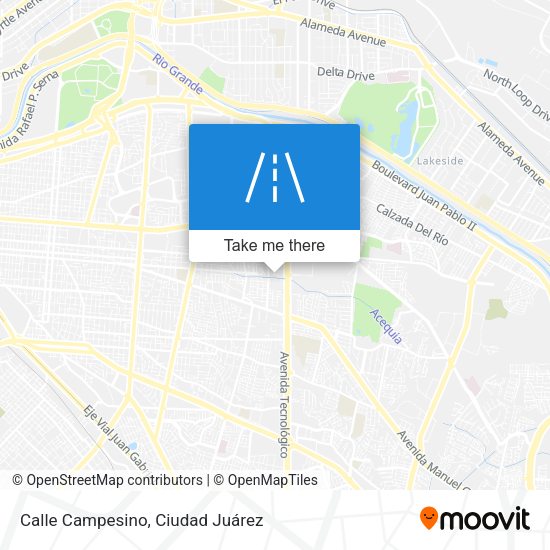 Calle Campesino map