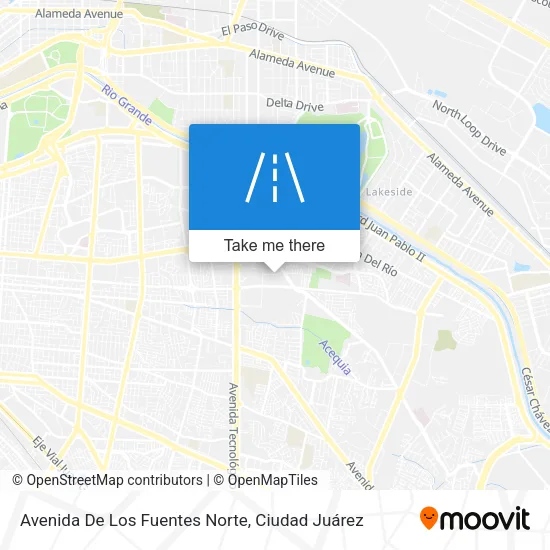 Mapa de Avenida De Los Fuentes Norte