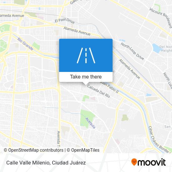 Calle Valle Milenio map