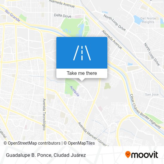 Mapa de Guadalupe B. Ponce