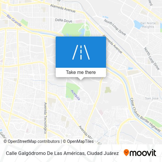 Mapa de Calle Galgódromo De Las Américas