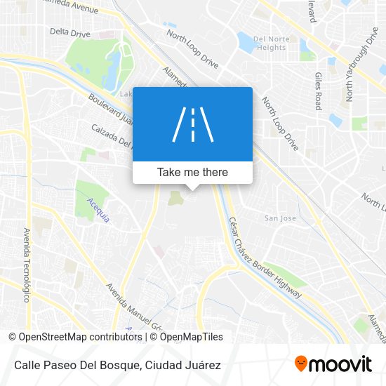 Mapa de Calle Paseo Del Bosque