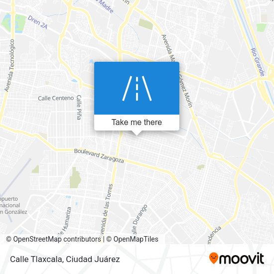 Calle Tlaxcala map