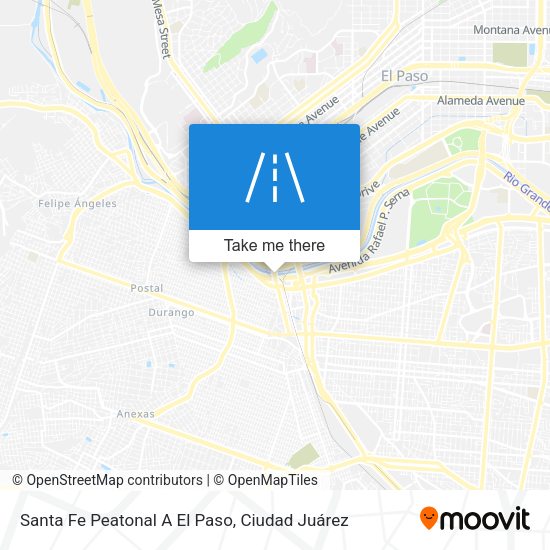 Santa Fe Peatonal A El Paso map