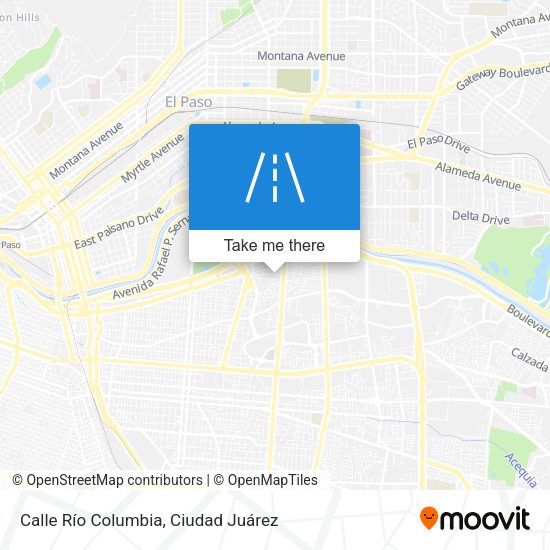 Calle Río Columbia map