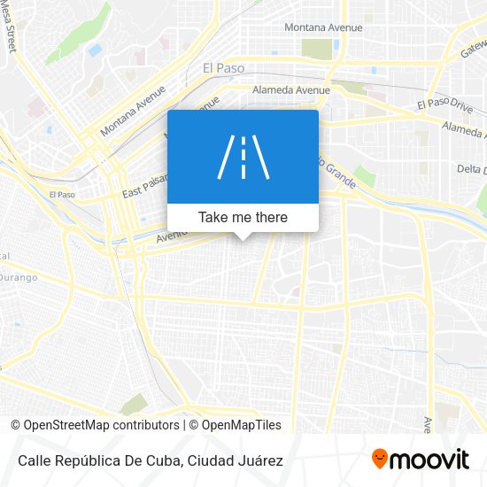 Mapa de Calle República De Cuba