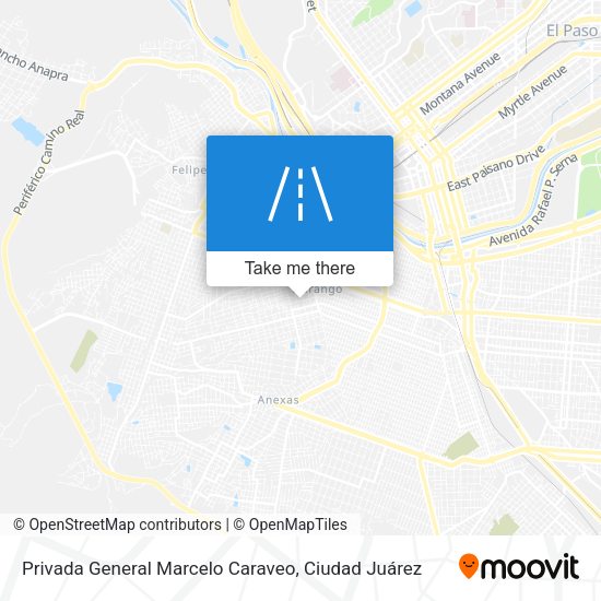 Mapa de Privada General Marcelo Caraveo