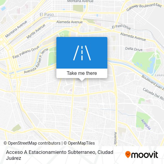 Mapa de Acceso A Estacionamiento Subterraneo