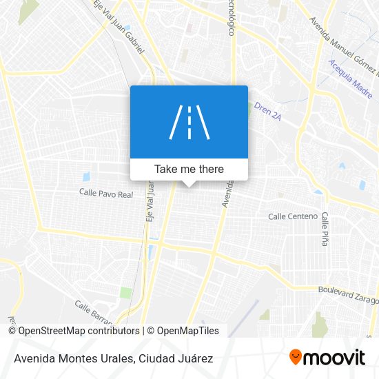 Mapa de Avenida Montes Urales