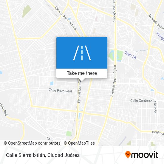 Calle Sierra Ixtlán map