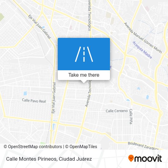 Mapa de Calle Montes Pirineos
