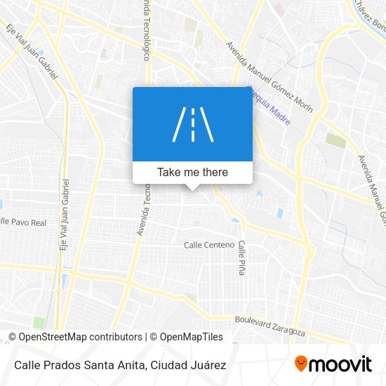Calle Prados Santa Anita map