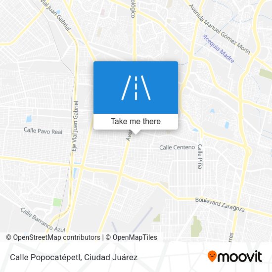 Calle Popocatépetl map