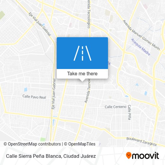 Calle Sierra Peña Blanca map