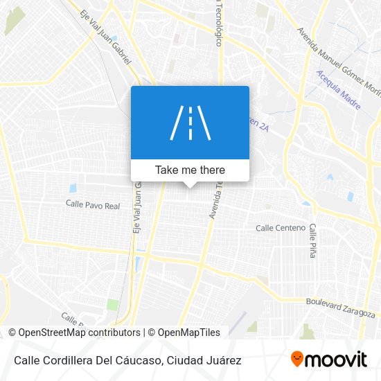 Calle Cordillera Del Cáucaso map