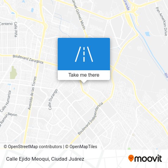 Calle Ejido Meoqui map