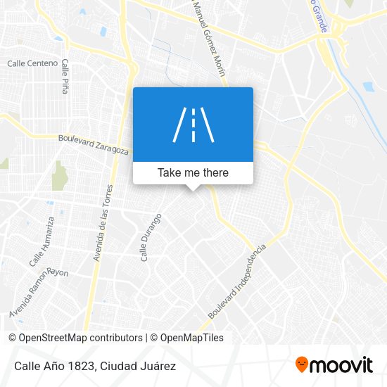 Calle Año 1823 map