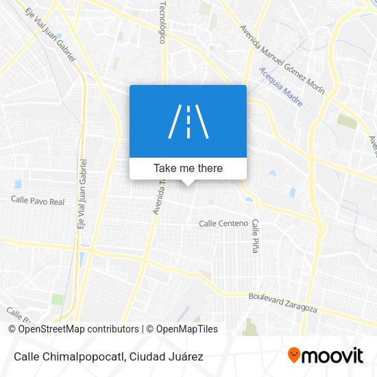 Calle Chimalpopocatl map
