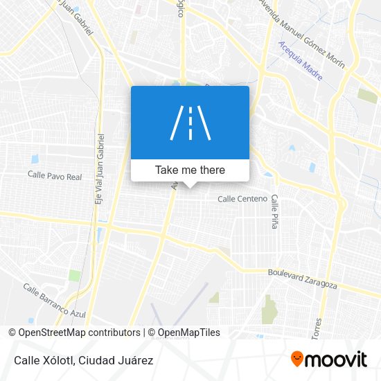Calle Xólotl map