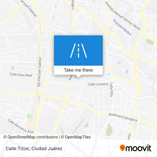 Calle Tízoc map