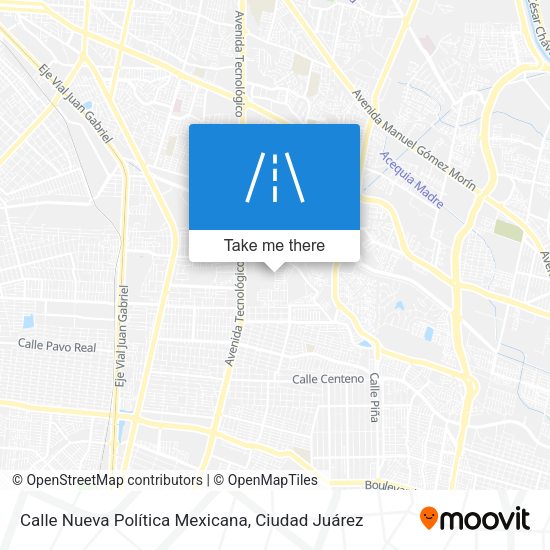 Calle Nueva Política Mexicana map