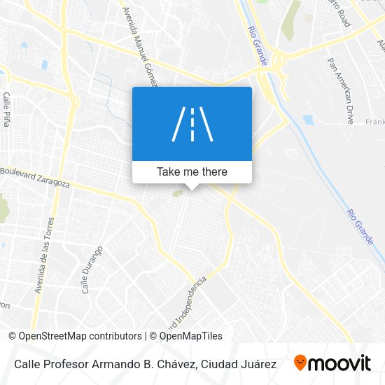 Mapa de Calle Profesor Armando B. Chávez
