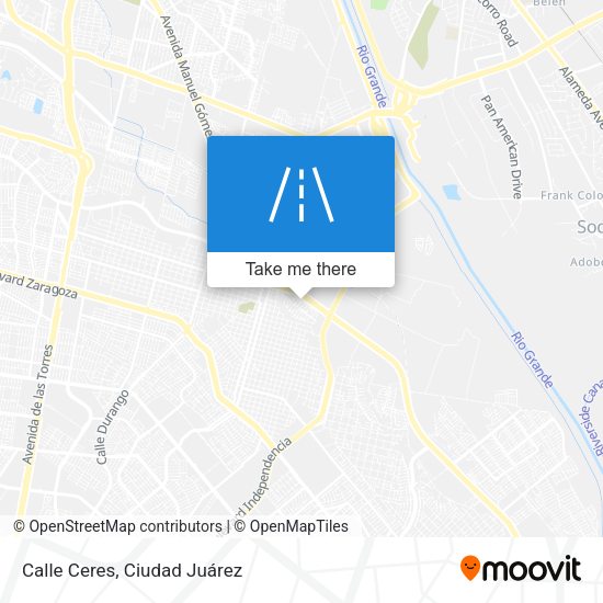 Mapa de Calle Ceres