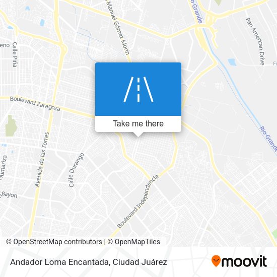Mapa de Andador Loma Encantada