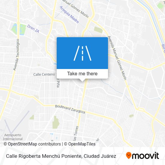 Mapa de Calle Rigoberta Menchú Poniente