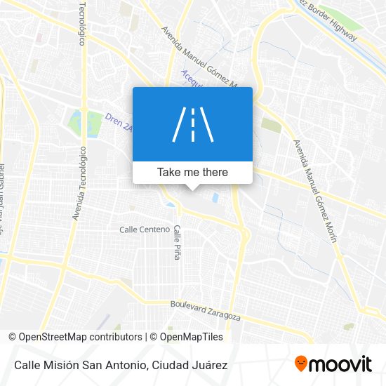 Calle Misión San Antonio map