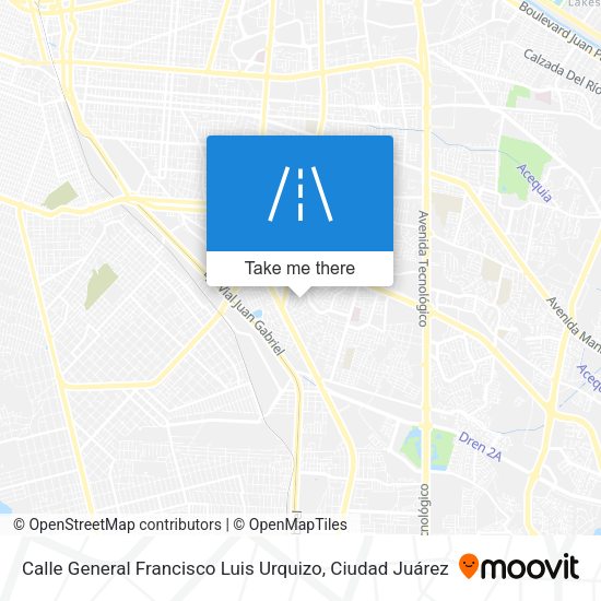 Calle General Francisco Luis Urquizo map